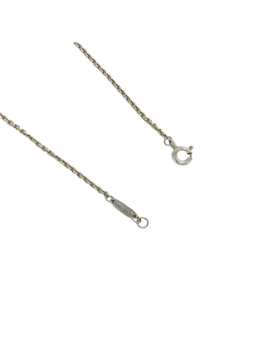 Tiffany & Co Link Necklace 925 Sterling Silver Pendant Choker Accessory